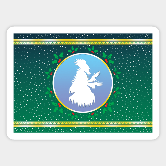 Jack Frost - Tree-Green Fresco Sticker by Hypnogoria